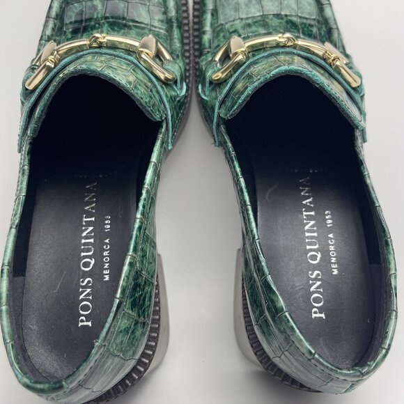 Pons Quintana Moccasin Woman Green Size 35 - Picture 5 of 12